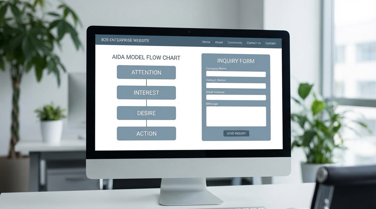 AIDA 模型搭建 B2B 独立站 提升询盘转化