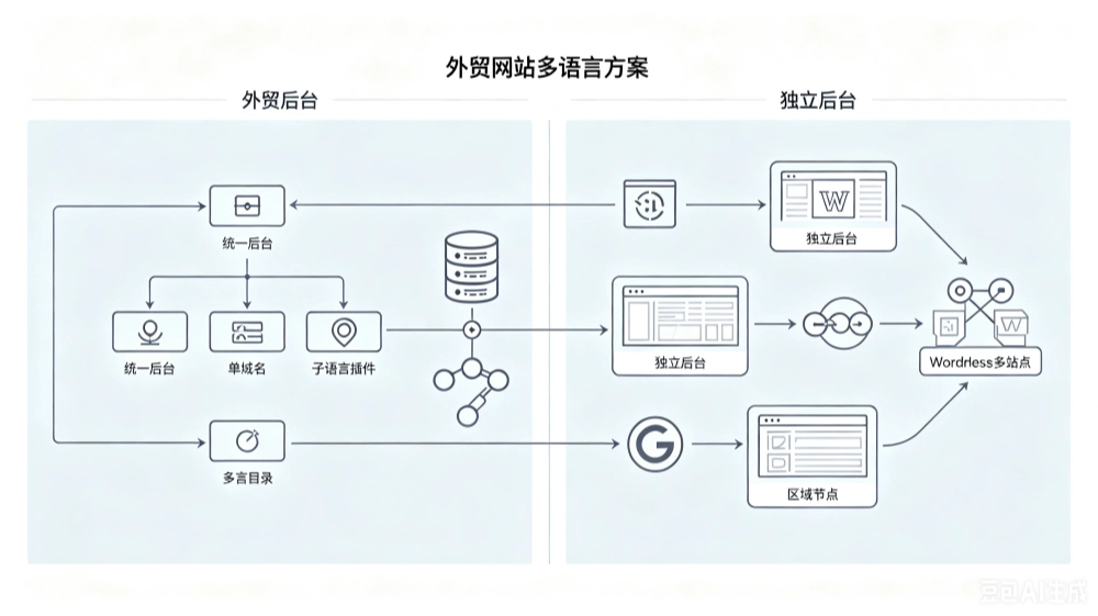 外贸网站多语言方案对比